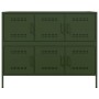 Cold-rolled steel sideboard in olive green 100.5x39x79 cm by , Sideboards - Ref: Foro24-843100, Price: 184,42 €, Discount: %