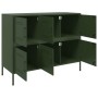 Cold-rolled steel sideboard in olive green 100.5x39x79 cm by , Sideboards - Ref: Foro24-843100, Price: 184,42 €, Discount: %