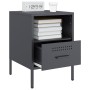 Cold-rolled steel anthracite bedside table 36x39x50.5 cm by , Nightstands - Ref: Foro24-843058, Price: 104,99 €, Discount: %