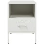 Cold-rolled steel white bedside table 36x39x50.5 cm by , Nightstands - Ref: Foro24-843064, Price: 78,65 €, Discount: %