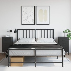 Bedside tables 2 units cold-rolled steel black 36x39x68 cm by , Nightstands - Ref: Foro24-843079, Price: 203,67 €, Discount: %