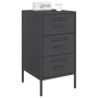 Bedside tables 2 units cold-rolled steel black 36x39x68 cm by , Nightstands - Ref: Foro24-843079, Price: 203,67 €, Discount: %