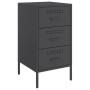 Bedside tables 2 units cold-rolled steel black 36x39x68 cm by , Nightstands - Ref: Foro24-843079, Price: 203,67 €, Discount: %