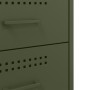 Bedside tables 2 units, olive green laminated steel, 36x39x68 cm by , Nightstands - Ref: Foro24-843087, Price: 215,94 €, Disc...