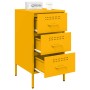 Bedside tables 2 units yellow laminated steel 36x39x68 cm by , Nightstands - Ref: Foro24-843085, Price: 215,94 €, Discount: %