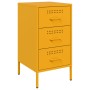 Bedside tables 2 units yellow laminated steel 36x39x68 cm by , Nightstands - Ref: Foro24-843085, Price: 215,94 €, Discount: %