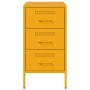 Bedside tables 2 units yellow laminated steel 36x39x68 cm by , Nightstands - Ref: Foro24-843085, Price: 215,94 €, Discount: %