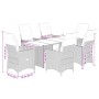 Garden table and chairs set 7 pieces with beige PE rattan cushions by , Garden sets - Ref: Foro24-3276943, Price: 907,99 €, D...