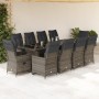 Garden table and chairs set 11 pieces with gray PE rattan cushions by , Garden sets - Ref: Foro24-3277262, Price: 1,00 €, Dis...