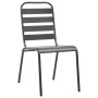 Stackable garden chairs, set of 3, made of steel with a gray powder coating. by , Garden sets - Ref: Foro24-3283764, Price: 1...