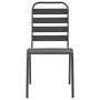 Stackable garden chairs, set of 3, made of steel with a gray powder coating. by , Garden sets - Ref: Foro24-3283764, Price: 1...