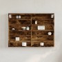 Vitrina de madera de ingeniería roble ahumado 80x8,5x58 cm de , Estantes y estanterías - Ref: Foro24-847958, Precio: 48,58 €,...