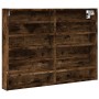 Vitrina de madera de ingeniería roble ahumado 80x8,5x58 cm de , Estantes y estanterías - Ref: Foro24-847958, Precio: 48,58 €,...