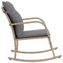 Garden rocking chair with beige synthetic rattan cushions by , Garden chairs - Ref: Foro24-369021, Price: 105,99 €, Discount: %