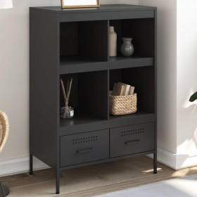 Cold-rolled black steel sideboard 68x39x101.5 cm by , Sideboards - Ref: Foro24-843102, Price: 160,07 €, Discount: %