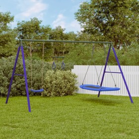 Outdoor swing set with a swing, trapeze, and nest swing. by , Swings and play structures - Ref: Foro24-3283616, Price: 182,99...