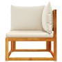 Corner garden sofa with solid acacia wood cushions by , Outdoor sofas - Ref: Foro24-4008168, Price: 143,59 €, Discount: %