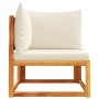 Corner garden sofa with solid acacia wood cushions by , Outdoor sofas - Ref: Foro24-4008168, Price: 143,59 €, Discount: %