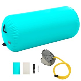 Inflatable gymnastics roll with green PVC pump 120x90 cm by vidaXL, Yoga and pilates - Ref: Foro24-92719, Price: 85,38 €, Dis...