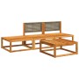 Set of garden sofas with 4-piece solid acacia wood cushions by , Garden sets - Ref: Foro24-3278912, Price: 358,52 €, Discount: %