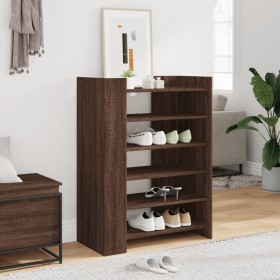 Shoe cabinet made of engineered wood in brown oak, measuring 74.5x37.5x100 cm. by , Shoe racks and shoe organizers - Ref: For...