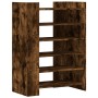 Shoe cabinet made of smoked oak engineered wood, measuring 74.5x37.5x100cm. by , Shoe racks and shoe organizers - Ref: Foro24...