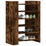 Shoe cabinet made of smoked oak engineered wood, measuring 74.5x37.5x100cm. by , Shoe racks and shoe organizers - Ref: Foro24...