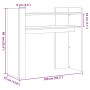 Konsole aus geräucherter Eichen-Ingenieurholz 100x35x90 cm. von , Seitentische - Ref: Foro24-848469, Preis: 74,46 €, Rabatt: %