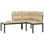 Gartensofa-Set mit 5-teiligen Kissen, pulverbeschichtetem schwarzen Stahl. von , Gartensets - Ref: Foro24-3283663, Preis: 418...