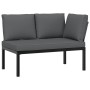 Garden sofa set with 3-piece black aluminum cushions by , Garden sets - Ref: Foro24-3283680, Price: 379,47 €, Discount: %