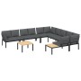 Garden sofa set with cushions 7 pieces black aluminum by , Garden sets - Ref: Foro24-3283689, Price: 963,60 €, Discount: %