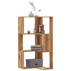 Corner shelf 3 levels oak wood artisan 50x50x102 cm by , Bookcases and shelves - Ref: Foro24-852599, Price: 58,99 €, Discount: %