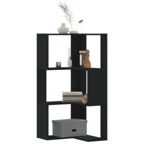 Corner shelf 3 levels black wood 50x50x102 cm by , Bookcases and shelves - Ref: Foro24-852592, Price: 53,41 €, Discount: %