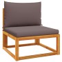 Gartensofagarnitur mit 6-teiligen massiven Akazienholz-Kissen. von , Outdoor-Sofas - Ref: Foro24-3278829, Preis: 712,99 €, Ra...