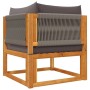 Gartensofagarnitur mit 6-teiligen massiven Akazienholz-Kissen. von , Outdoor-Sofas - Ref: Foro24-3278829, Preis: 712,99 €, Ra...