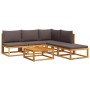 Garden sofa set with 6 pieces, solid acacia wood, and cushions. by , Outdoor sofas - Ref: Foro24-3278841, Price: 611,72 €, Di...