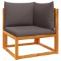 Gartensofagarnitur mit 6-teiligen massiven Akazienholz-Kissen. von , Outdoor-Sofas - Ref: Foro24-3278841, Preis: 611,72 €, Ra...