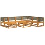 Garden sofa set with 8 pieces, solid acacia wood, and cushions. by , Garden sets - Ref: Foro24-3278904, Price: 868,88 €, Disc...