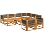 Gartensofa-Set mit 10 Teilen, massives Akazienholz, inklusive Kissen. von , Outdoor-Sofas - Ref: Foro24-3278836, Preis: 1,00 ...