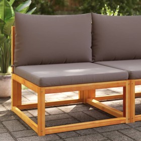 Garden sofa without armrests with solid acacia wood cushions by , Outdoor sofas - Ref: Foro24-4008161, Price: 117,99 €, Disco...