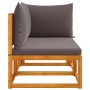 2-seater garden sofa with solid acacia wood cushions by , Outdoor sofas - Ref: Foro24-4008163, Price: 255,62 €, Discount: %