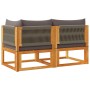 2-seater garden sofa with solid acacia wood cushions by , Outdoor sofas - Ref: Foro24-4008163, Price: 255,62 €, Discount: %