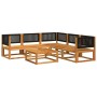 Garden sofa set with 6 pieces, solid acacia wood, and cushions. by , Garden sets - Ref: Foro24-3278874, Price: 684,39 €, Disc...