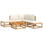 Garden sofa set with 6 pieces, solid acacia wood, and cushions. by , Garden sets - Ref: Foro24-3278869, Price: 566,75 €, Disc...