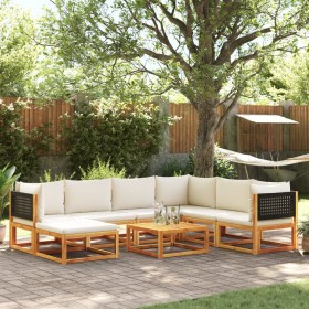 Garden sofa set with 8 pieces, solid acacia wood, and cushions. by , Garden sets - Ref: Foro24-3278881, Price: 868,99 €, Disc...