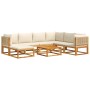 Garden sofa set with 8 pieces, solid acacia wood, and cushions. by , Garden sets - Ref: Foro24-3278927, Price: 870,45 €, Disc...