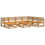 Garden sofa set with 8 pieces, solid acacia wood, and cushions. by , Garden sets - Ref: Foro24-3278927, Price: 870,45 €, Disc...