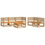 Garden sofa set with 6 pieces, solid acacia wood, and cushions. by , Garden sets - Ref: Foro24-3278925, Price: 718,15 €, Disc...