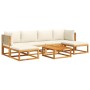 Garden sofa set with 7 pieces, solid acacia wood, and cushions. by , Garden sets - Ref: Foro24-3278931, Price: 709,22 €, Disc...