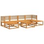 Garden sofa set with 7 pieces, solid acacia wood, and cushions. by , Garden sets - Ref: Foro24-3278931, Price: 709,22 €, Disc...